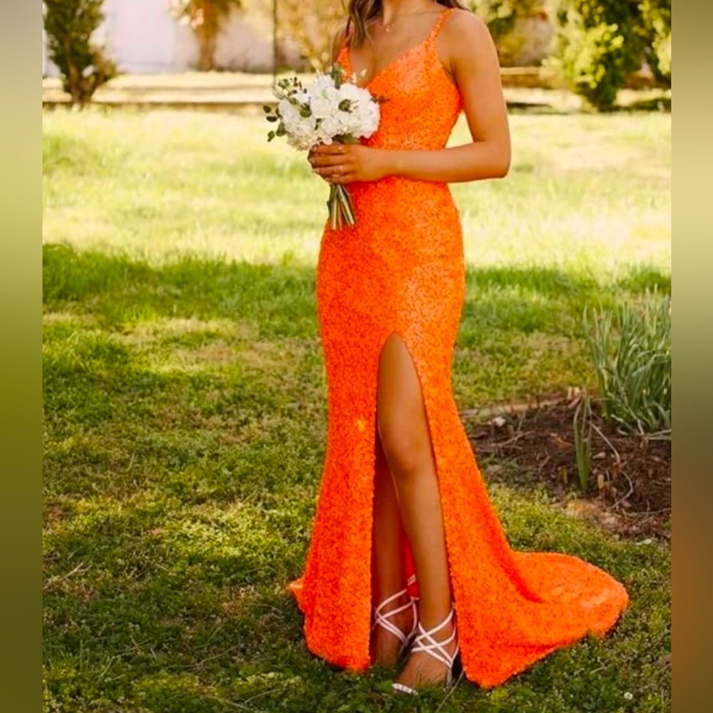 Gorgeous full-sequin prom dress.